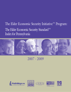 The Elder Economic Security Standard&trade; Index for
