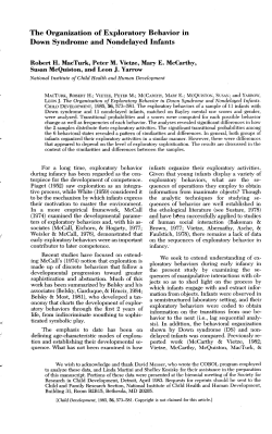 Exploratory Behavior in Infants