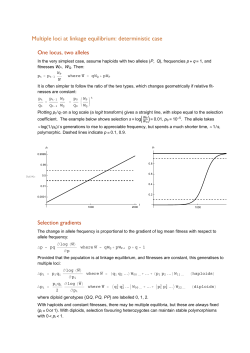 Multiple  loci  at  linkage  equilibrium:  deterministic  case