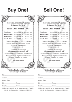 Buy One! Sell One! - St. Mary Armenian Church