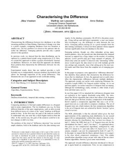 Characterising the Difference - Department of Information and