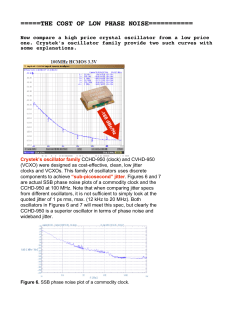 the cost of low phase noise