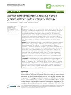 Evolving hard problems: Generating human genetics datasets with a
