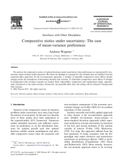 Comparative statics under uncertainty: The case of mean