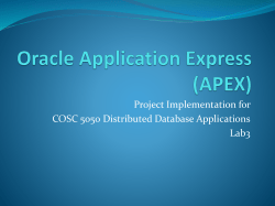 Oracle Application Express (APEX)