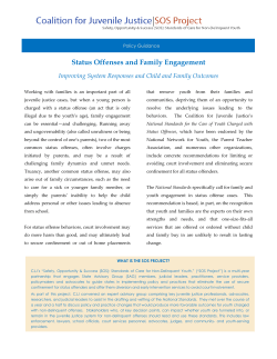 Status Offenses and Family Engagement