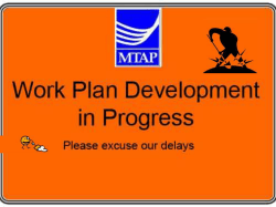 MTAP Work Plan - Standing Committee on Public Transportation