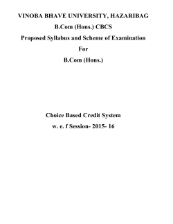 B. Com (Hons) - Vinoba Bhave University