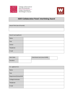 ISSF3 Collaboration Panel: Interlinking Award