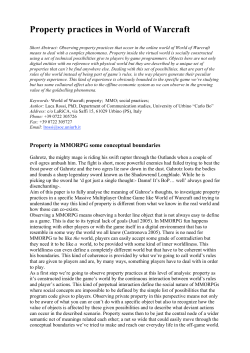 Property practices in World of Warcraft