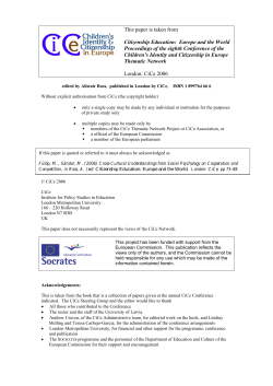 This paper is taken from - London Metropolitan University