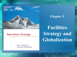 Facilities Strategy and Globalization Chapter 5 5-2