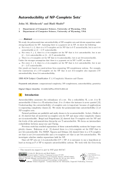 Autoreducibility of NP-Complete Sets - DROPS