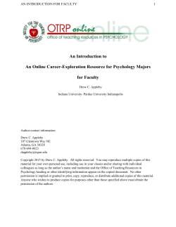 faculty resource - Society for the Teaching of Psychology