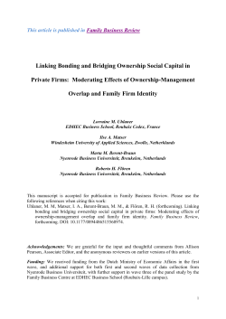 Linking Bonding and Bridging Ownership Social