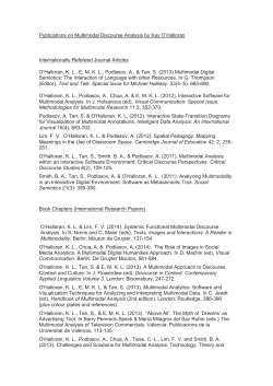 Publications on Multimodal Discourse Analysis by Kay O