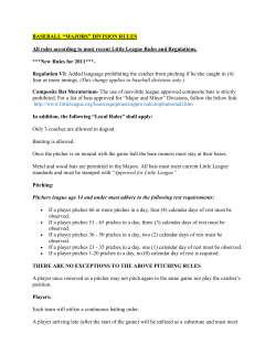 BASEBALL “MAJORS” DIVISION RULES All rules