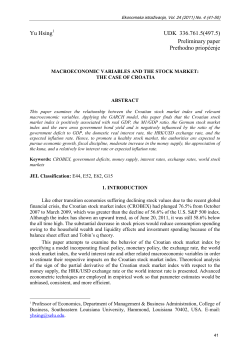 Yu Hsing Preliminary paper Prethodno priopćenje UDK 336.761.5