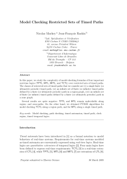 Model Checking Restricted Sets of Timed Paths