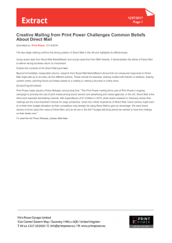 Creative Mailing from Print Power Challenges Common Beliefs