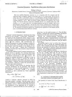 Canonical dynamics: Equilibrium phase