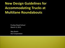 New Design Guidelines for Accommodating Trucks - Purdue e-Pubs