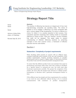 Strategy Report Title