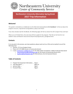 2017 Trip Information - Northeastern University
