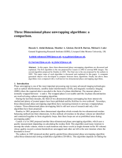Three Dimensional phase unwrapping algorithms: a