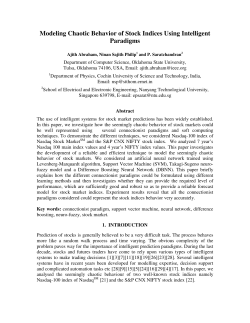 Modeling Chaotic Behavior of Stock Indices Using Intelligent
