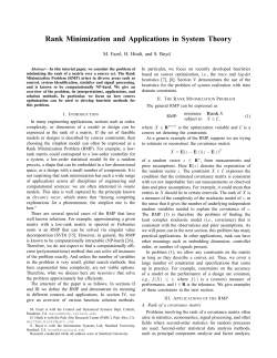 Rank Minimization and Applications in System Theory