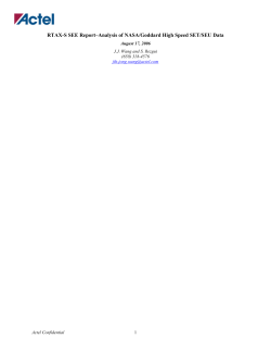 RTAX-S SEE Report&ndash;Analysis of NASA/Goddard High Speed SET