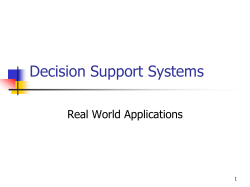 Decision Support Systems