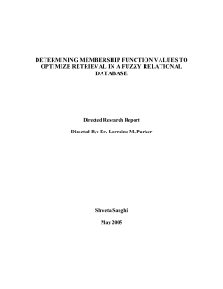 construct a membership function to optimize