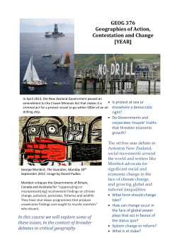 department of geography policy related to