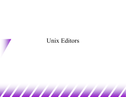Unix Editors