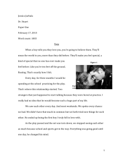 Jessica Jurbala Dr. Stuart Paper One February 17, 2013 Word count