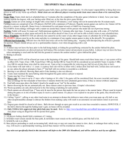 Softball Rules (Mens)