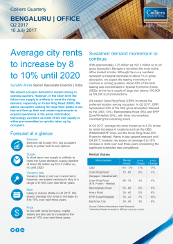 Average city rents to increase by 8 to 10% until 2020