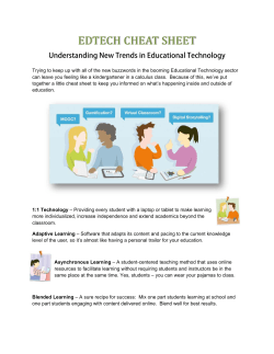 EDTECH CHEAT SHEET