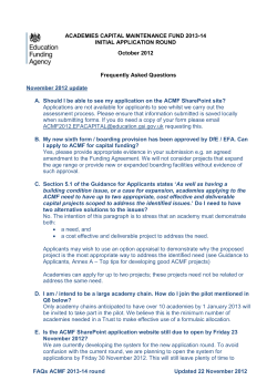 FAQs ACMF 2013-14 round Updated 22 November