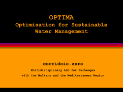 OPTIMA Optimisation for Sustainable Water Management
