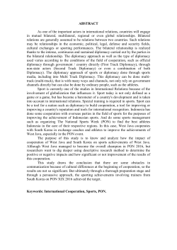 ABSTRACT As one of the important actors in international relations