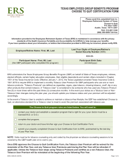 Choose to Quit Certification Form - Employees Retirement System of