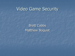 online video games - FSU Computer Science