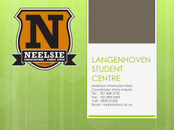 langenhoven student centre