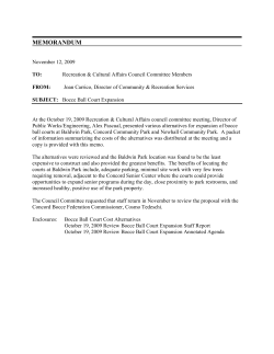 Bocce Ball Court Expansion - City of Concord, California