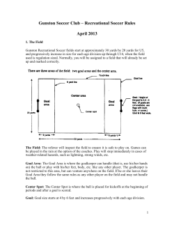 Gunston Soccer Club &ndash; Recreational Soccer Rules April 2013