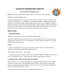 Introductory Volleyball Skills Grades 6-8