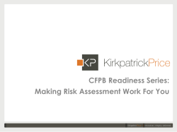 CFPB Readiness Series: Making Risk Assessment